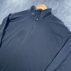 Izod Quarter Zip Golf Men XL Black Long Sleeve Performance Stretch *Read* #AC003